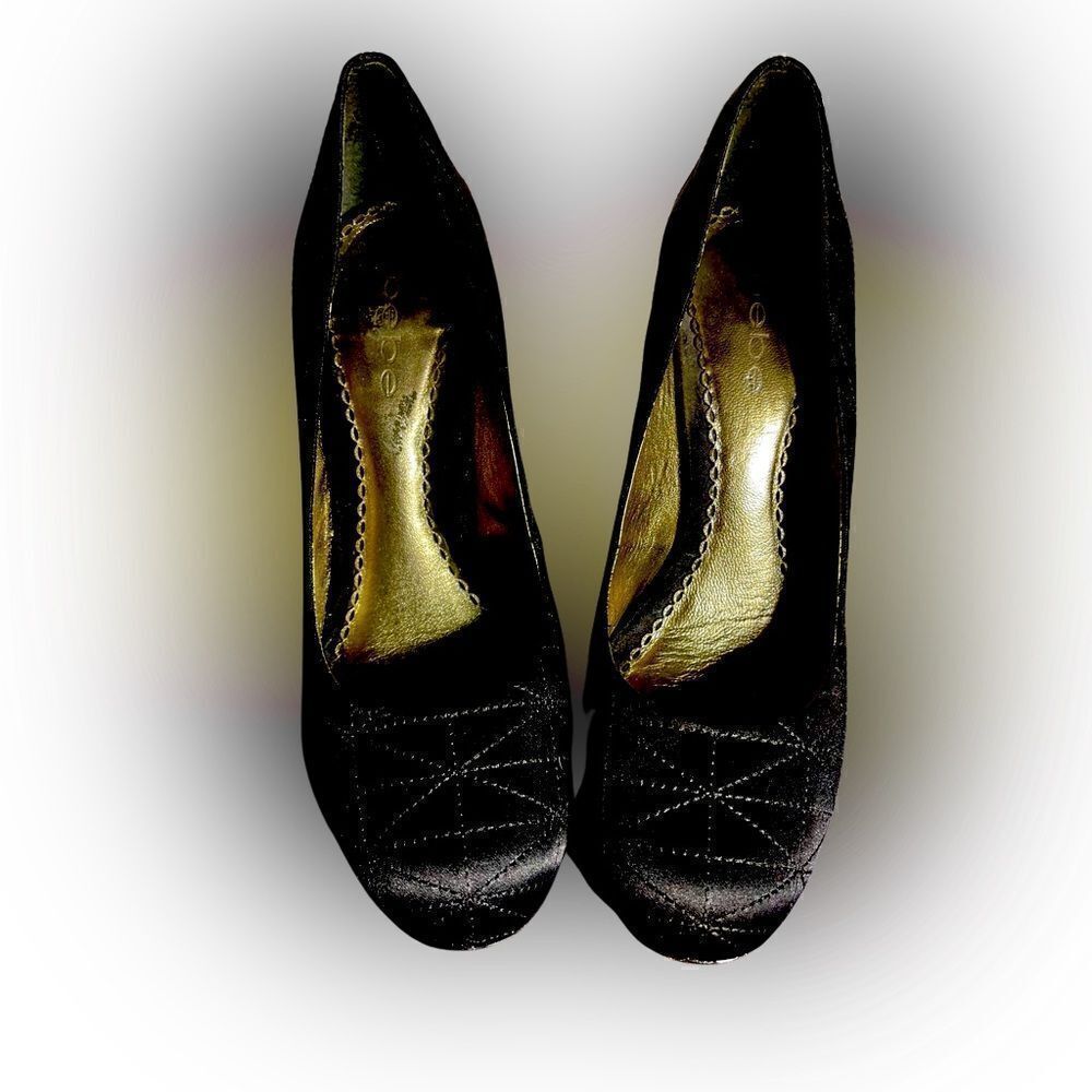 Bebe - Quilted Black Heels